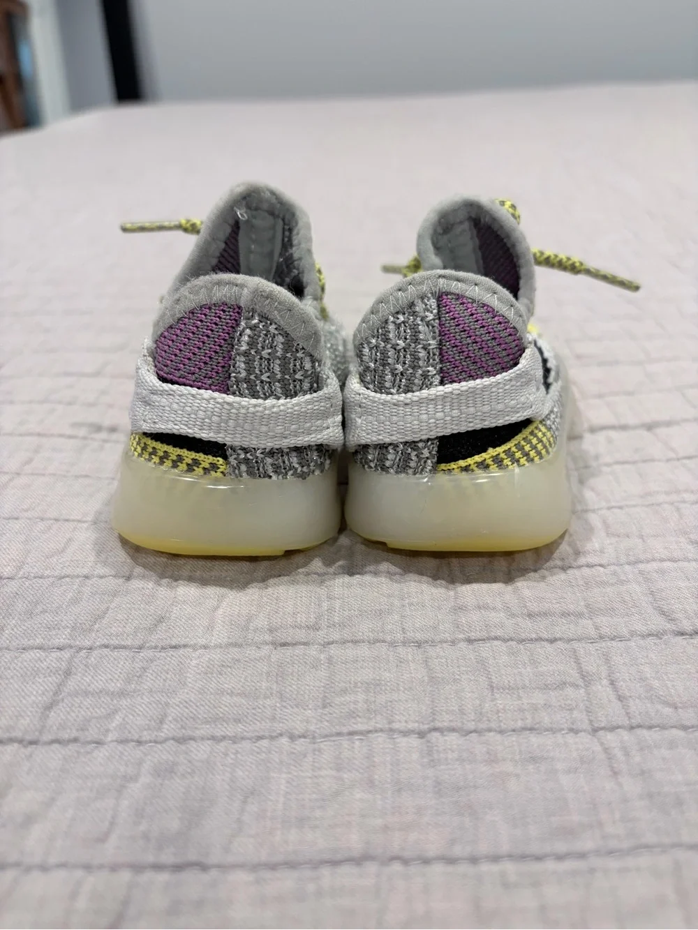 Toddler Knit Athletic Shoes - Gray, Purple & Yellow size 6
